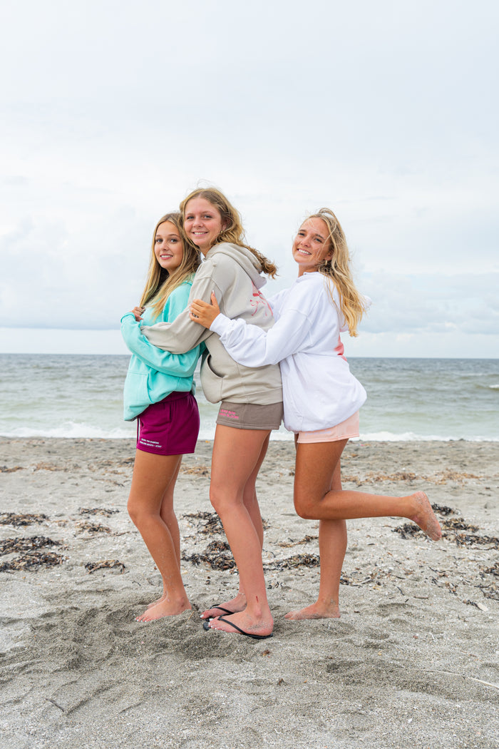 Never Bow always Bloom Sand Sweat Shorts