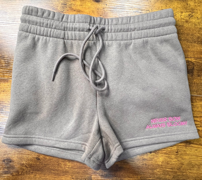 Never Bow always Bloom Sand Sweat Shorts