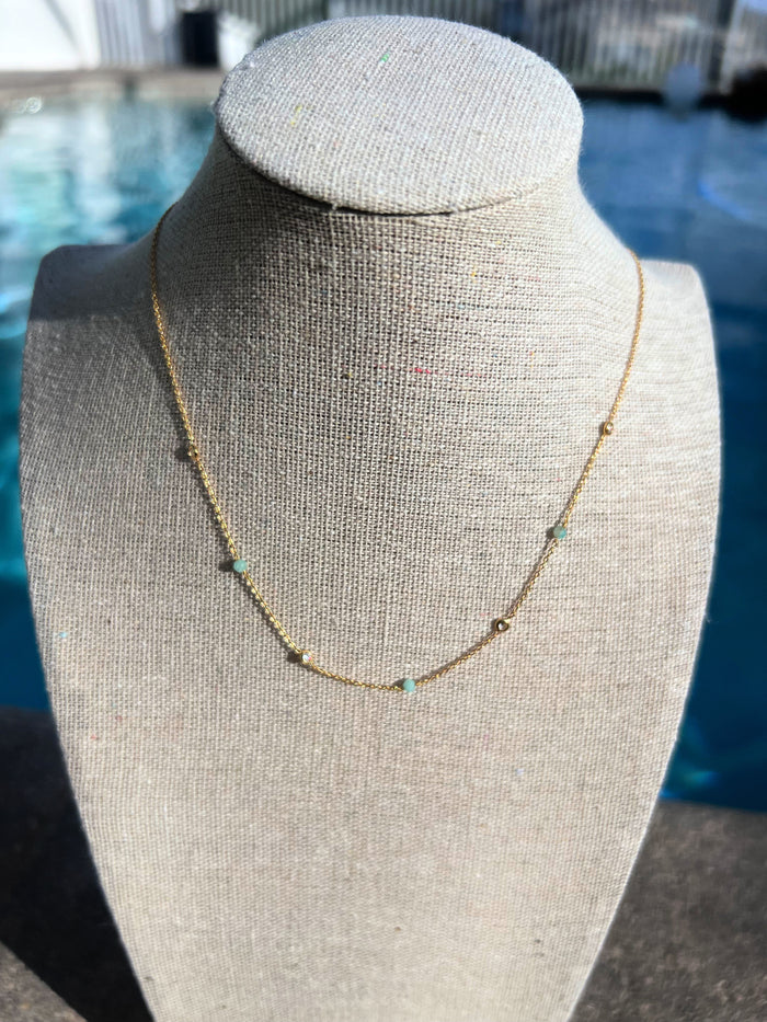 BEADED BALL DAINTY NECKLACE