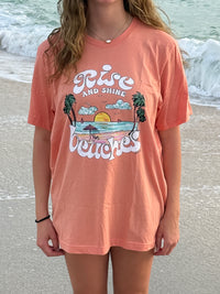 RISE AND SHINE BEACHES GRAPHIC TEE